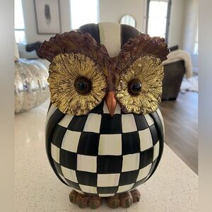 Brand new Mackenzie Childs Courtly Check Owl! Adorable for Halloween or everyday